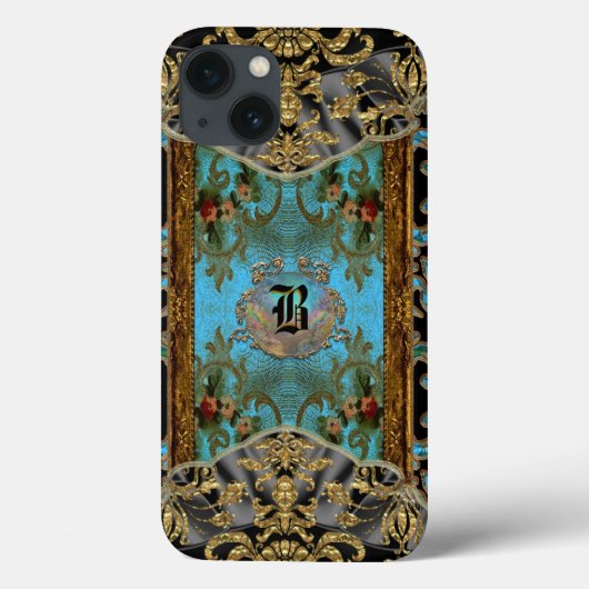 Marrie Victoriaans Pattern V Monogram Case-Mate iPhone Case (Achterkant)