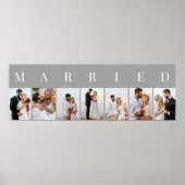 MARRIED 7 Afbeelding Gray en White Photo Collage Poster (Voorkant)