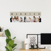 MARRIED 7 Afbeelding Natural and Black Photo Colla Poster (Thuiskantoor)