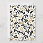 Married and Bright Black Gold Photo Christmas Card Feestdagenkaart (Achterkant)