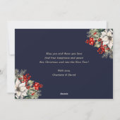 Married And Bright Blue Newlywed 3 Photo Feestdagenkaart (Achterkant)