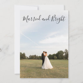 Married and Bright Christmas Photo Card Feestdagenkaart