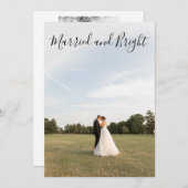Married and Bright Christmas Photo Card Feestdagenkaart (Voorkant / Achterkant)