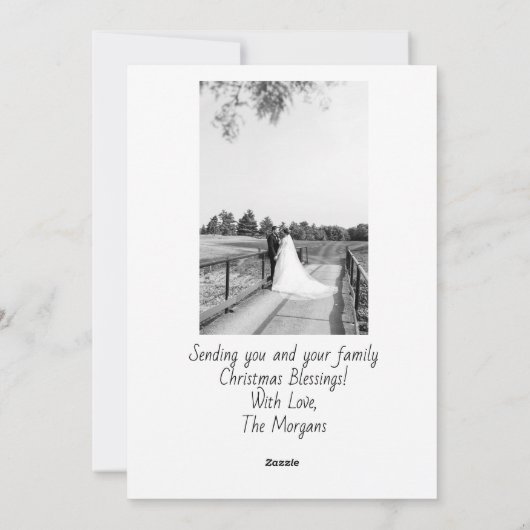 Married and Bright Christmas Photo Card Feestdagenkaart (Achterkant)