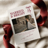 Married and Bright Newlywed Christmas Card Kaart