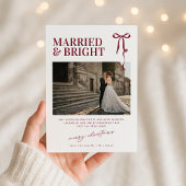 Married and Bright Newlywed Christmas Card Kaart