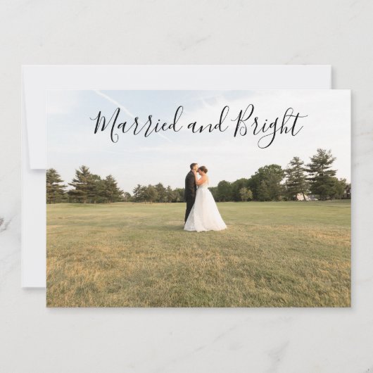 Married and Bright Photo Christmas Card Feestdagenkaart (Voorkant)