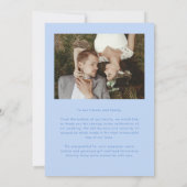 Married and Grateful Wedding Photo Icy Blue Bedankkaart (Achterkant)