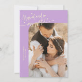 Married and Grateful Wedding Photo Wisteria Bedankkaart (Voorkant)