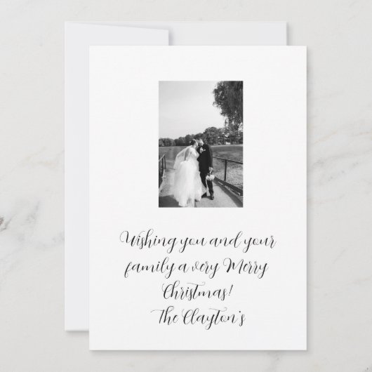 Married And Merry Script Font Kaart (Achterkant)