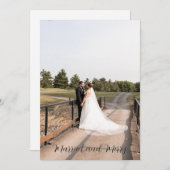 Married And Merry Script Font Kaart (Voorkant / Achterkant)