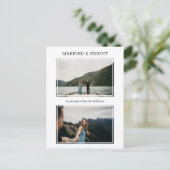 Married & Bright 2 Gepersonaliseerde Kerstfoto Feestdagenkaart (Staand voorkant)