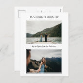 Married & Bright 2 Gepersonaliseerde Kerstfoto Feestdagenkaart (Voorkant / Achterkant)