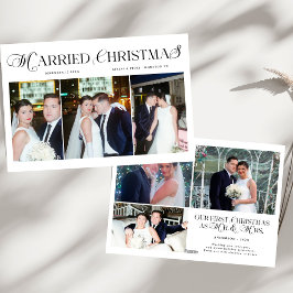 Married & Bright Foto Pas getrouwd Koppels Kerst Feestdagenkaart