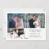 Married & Bright Foto Pas getrouwd Koppels Kerst Feestdagenkaart (Achterkant)