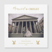 Married & Bright Happy Hollidays Newlyweds Photo (Voorkant)