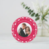 MARRIED & BRIGHTJUST MARRIED PHOTO CHRISTMAS CARD FEESTDAGENKAART (Staand voorkant)