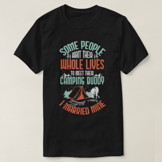 Married Camping Buddy T-shirt (Design voorkant)
