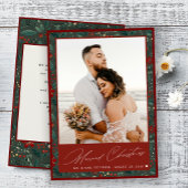 Married Christmas newlywed elegant Mr and Mrs  Feestdagenkaart