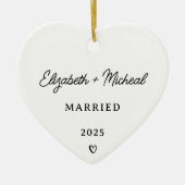 Married Christmas Ornament Heart Ornament (Voorkant)