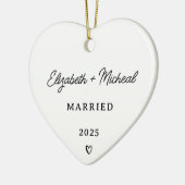 Married Christmas Ornament Heart Ornament (Links)