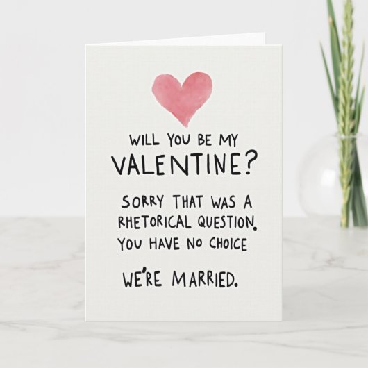 Married Couple Funny Valentine Card Kaart (Voorkant)