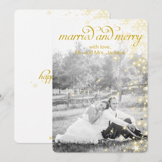 MARRIED EN MERRY Vaste kaart (Voorkant / Achterkant)