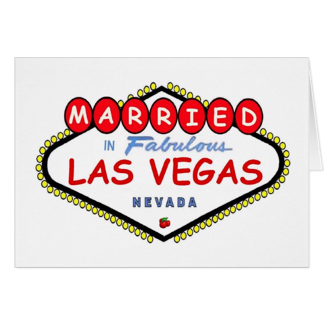 MARRIED IN Las Vegas Cherry logo card (Voorkant Horizontaal)