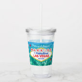 Married in Las Vegas Honeymoon Pool Party Acryl Drinkbeker (Voorkant)