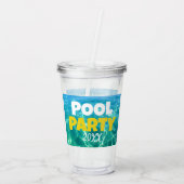 Married in Las Vegas Honeymoon Pool Party Acryl Drinkbeker (Achterkant)