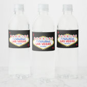 Married in Las Vegas Wedding Reception Waterfles Etiket (Flessen)