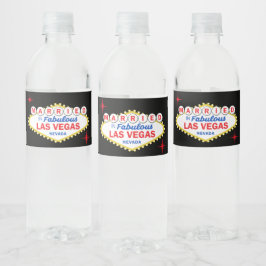 Married in Las Vegas Wedding Reception Waterfles Etiket