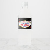 Married in Las Vegas Wedding Reception Waterfles Etiket (Voorkant)