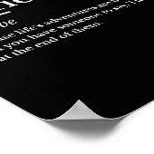 Married Life Funny Definition Joke Humor Marriage Poster (Hoek)