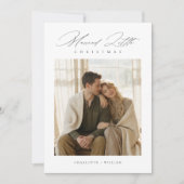 Married Little Christmas Newlywed Photo Collage Feestdagenkaart (Voorkant)