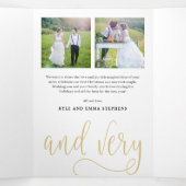 Married Merry EDITABLE COLOR Trifold Vakantie Kaar Drieluik Uitnodiging (Binnenkant midden)