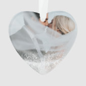 Married & Merry Gold Classy Twinking Lights Foto Ornament (achterkant)