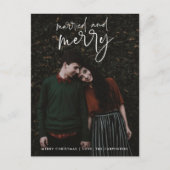 Married Merry Pas getrouwd - kerstcadeau Feestdagenkaart (Voorkant)