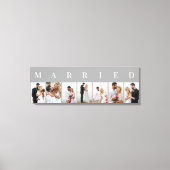 MARRIED Photo Collage 7 Afbeelding Grey and White Canvas Afdruk (Voorkant)
