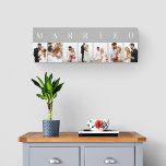 MARRIED Photo Collage 7 Afbeelding Grey and White Canvas Afdruk<br><div class="desc">Elegant uitgerekt canvasblad, gepersonaliseerd met uw trouwfoto's. Een stijlvol ontwerp in een neutraal kleurenpalet van grijs en wit - perfect voor nieuwigheden en verjaardagsgeschenken. Het fotomalplaatje is opstelling voor u om 7 van uw favoriete afbeeldingen toe te voegen die in portretformaat in een eenvoudige de fotocollage van de netstijl worden...</div>