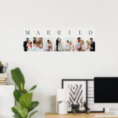 MARRIED Photo Collage 7 Afbeelding Off White en Bl Poster (Thuiskantoor)