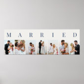 MARRIED Photo Collage 7 Afbeelding Off White en Bl Poster (Voorkant)