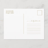 Marriott & Bright Arch Holiday Wedding Announcemen Feestdagenkaart (Achterkant)