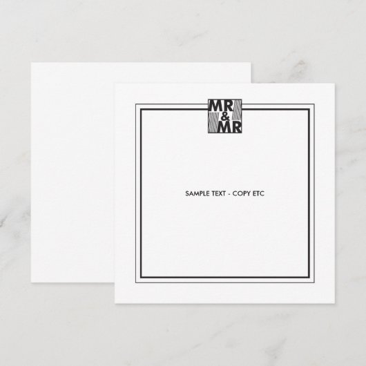 Marriott nodigt sjabloon uit kaart (Voorkant / Achterkant)