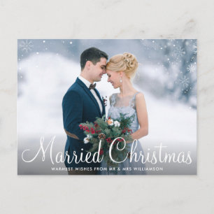 MARRISTMAS   Onaangekondigde elegante bruiloft Briefkaart