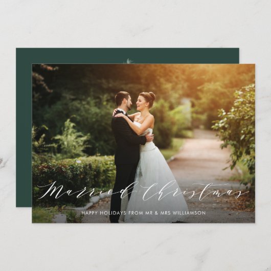 MARRISTMAS scripttrouwaankondiging Feestdagenkaart (Voorkant / Achterkant)