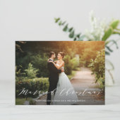 MARRISTMAS scripttrouwaankondiging Feestdagenkaart (Staand voorkant)