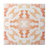 Marrocaanse tegel in oranje decoratieve tegel tegeltje (Voorkant)