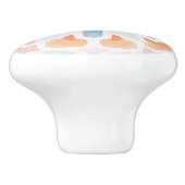 Marrocan tegel in oranje keramische knop (Zijkant)