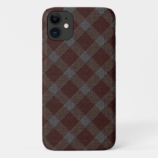 Marrom-kruistaarkleurige vlecht met lichte grijze Case-Mate iPhone case (Achterkant)